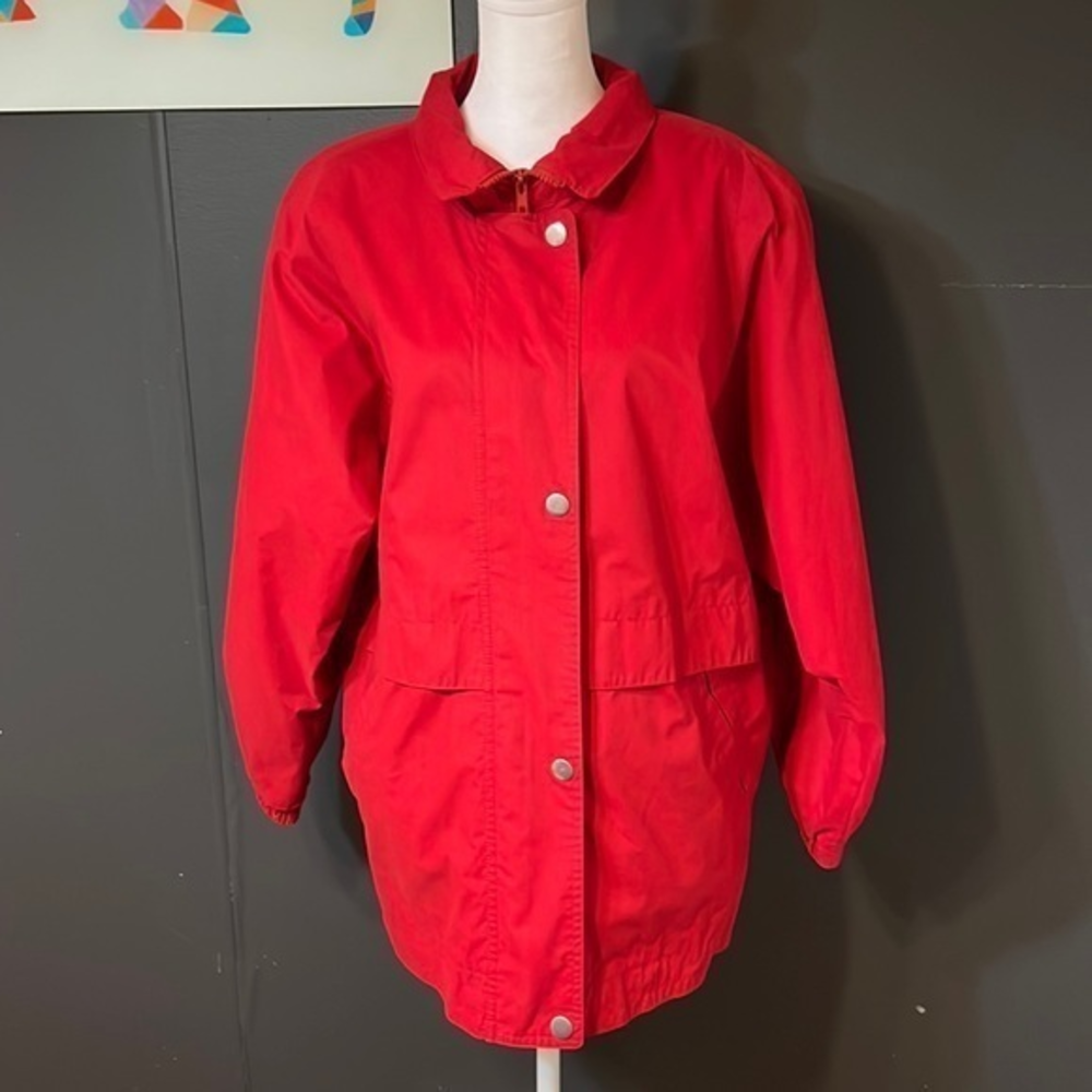 London Fog women’s size small candy apple red‎ coat/windbreaker